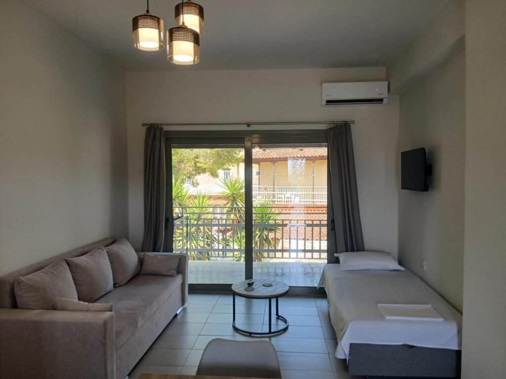 Soggiorno con divano letto